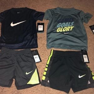 NWT Nike 2T toddler boy Bundle 2 Shirts 2 Shorts